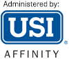 Administered by USI Affinity (Logo)